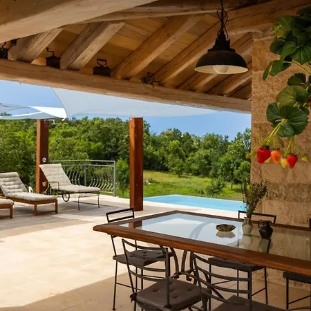 Rustic Krug With Panorama View In Buje Villa